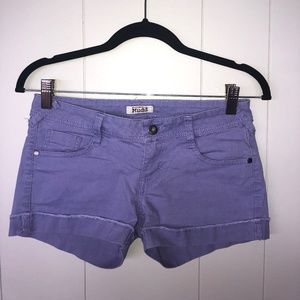 light purple denim/canvas shorts